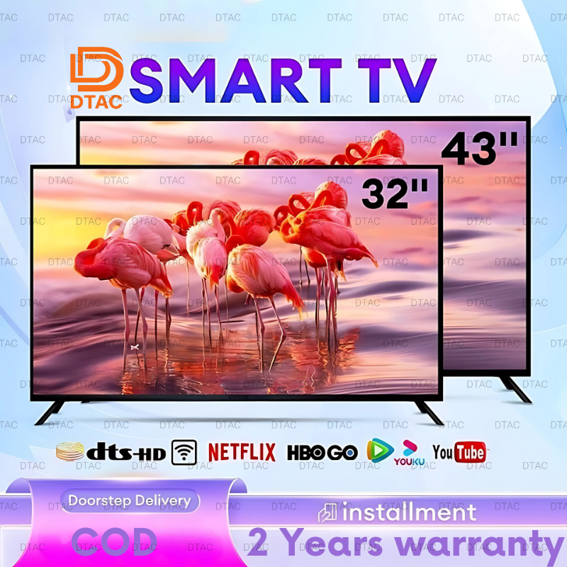 Televisyen Pintar 32 Inch DTAC Netflix Hdmi Android Goggle Smart LED TV Murah Kecil Portable