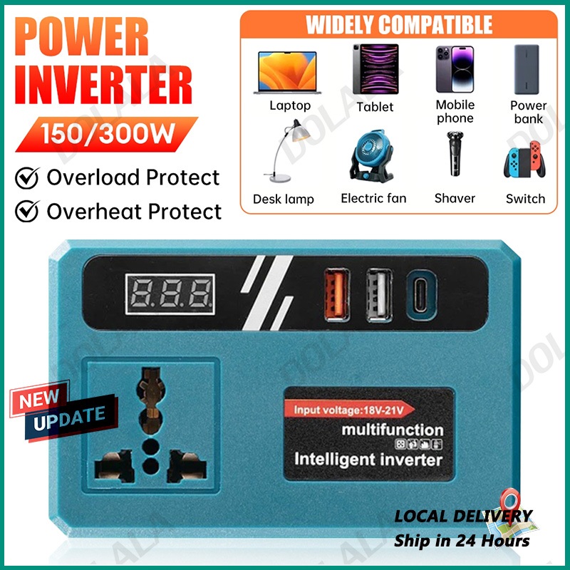 [Power Inverter 20v to 220v] Portable And Efficient Lithium Battery Inverter Converts Pure Sine Wave Inverter 电源逆变器