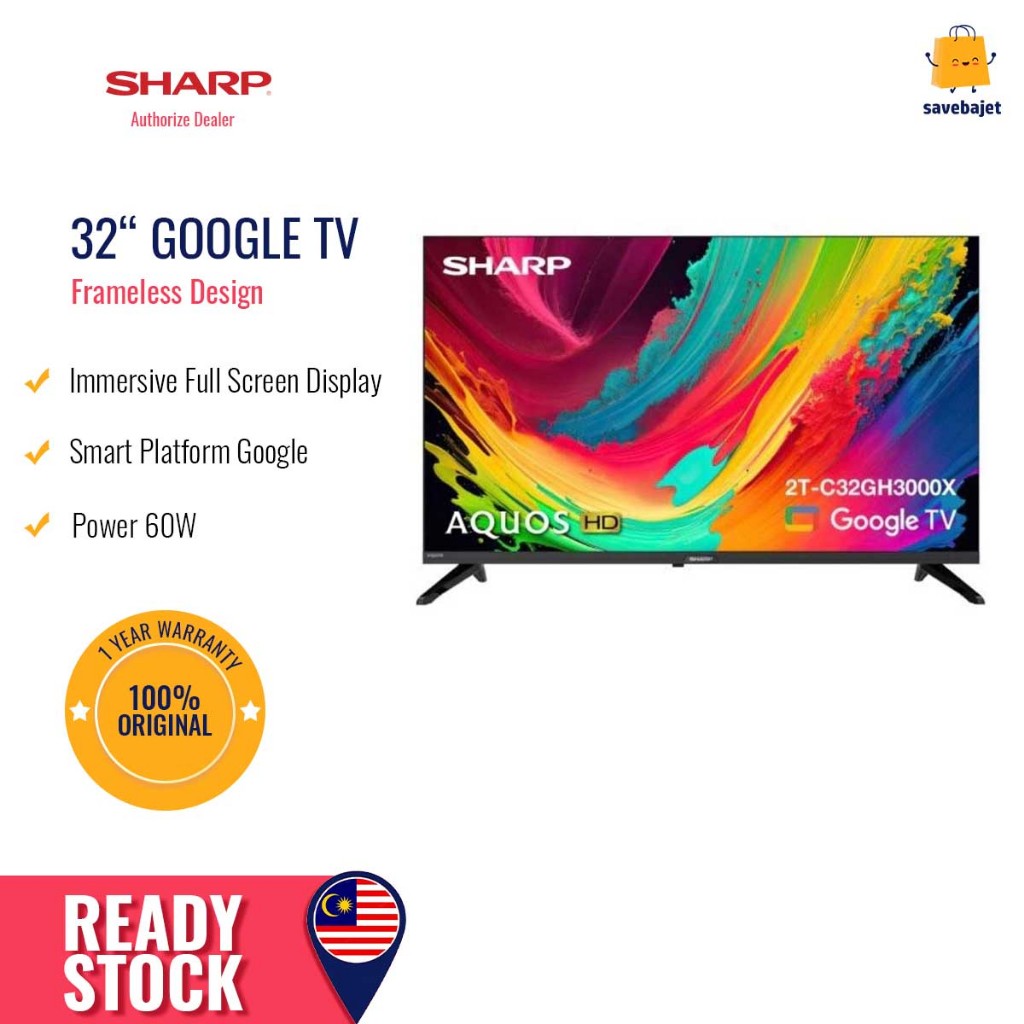 Sharp Televisyen - 32“ Full HD Google TV 2TC32GH3000X