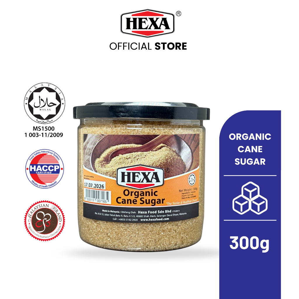 HEXA Organic Cane Brown Sugar Gula Tebu Merah