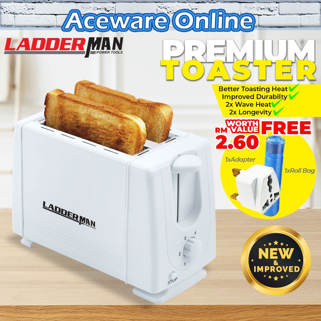2 Slice Electronic Toaster Pembakar Roti Bread Toaster Electric Toaster Machine 6 Level Bread Maker Sandwich Maker