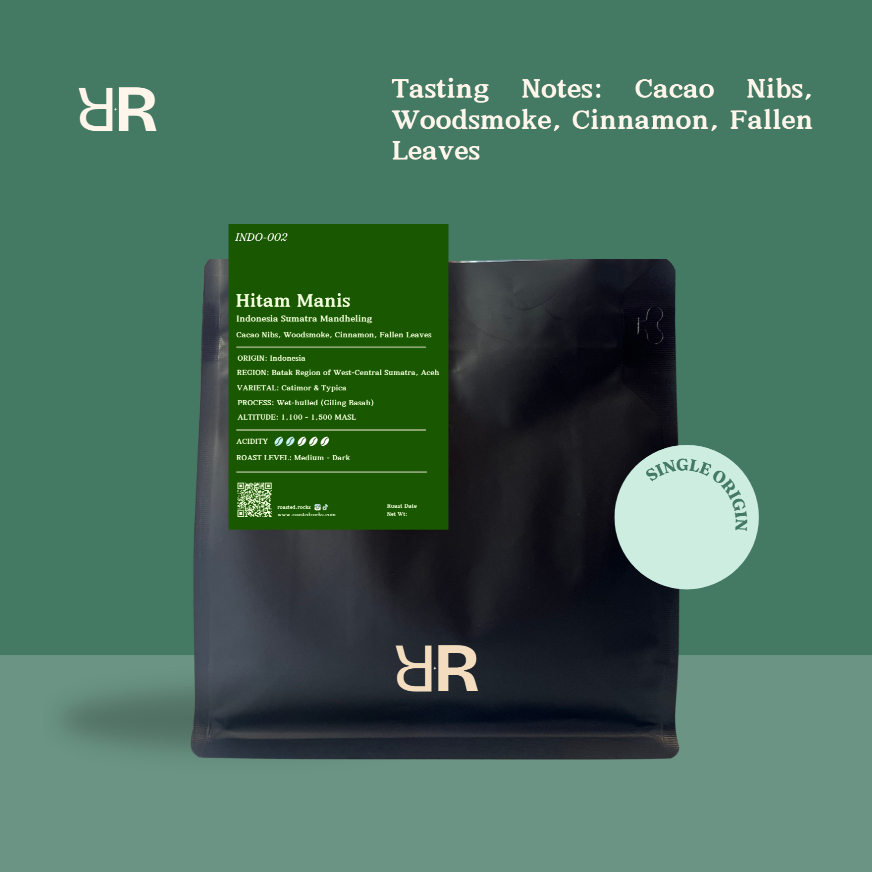 Indonesia Mandheling Coffee Beans│Single Origin Arabica│Medium-Dark Roast│Earthy & Bold│Hitam Manis