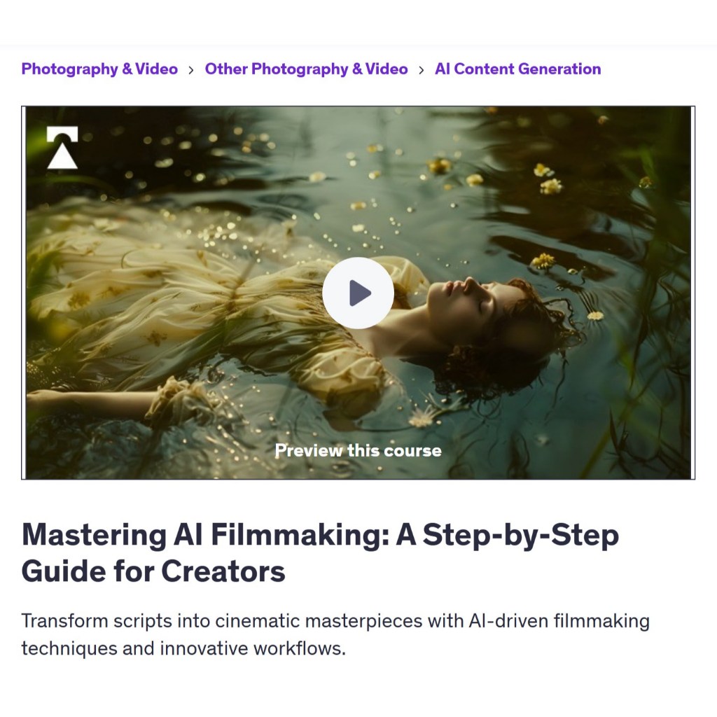 Make Ai Video Course - Mastering AI Filmmaking: A Step-by-Step Guide for Creators