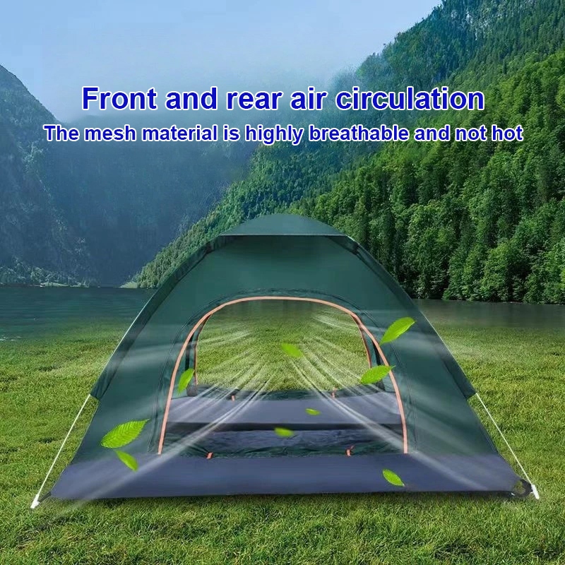 1-4 orang khemah luar khemah perkhemahan lapisan dua khemah keluarga automatik sepenuhnya