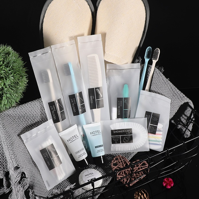 Hotel Disposable Hygiene Set Travel Kit Slippers Towel Soap Individually Wrapped Toiletries Sets