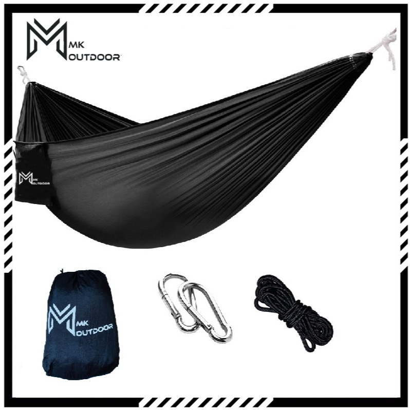 Buian Hammock Parachute cloth/ Nylon/ Ice Silk/ Hammock Buian Outdoor Large Wide Camping Garden Leisure Portable Travel