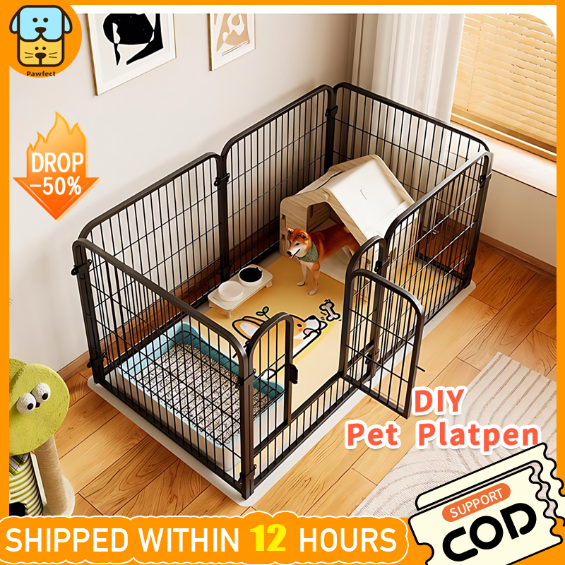 Pawfect 2 in 1 dog fence pet fence indoor DIY portable dog kennel outdoor enclosure