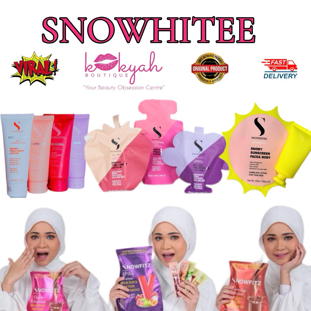 SNOWHITEE ORIGINAL HQ [ TREATMENT LOSYEN SUSU UNTA merawat kulit kering eczema gatal ruam | SNOWY SUNCREEN | SNOWFITZ ]