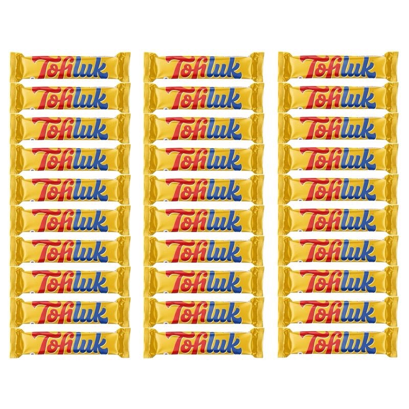 Tofiluk Caramel Crunch Chocolate Bar 10g - (Pack of +-30) (Coklat Bar Tofiluk Karamel Rangup 10g - (+-30 Pek))
