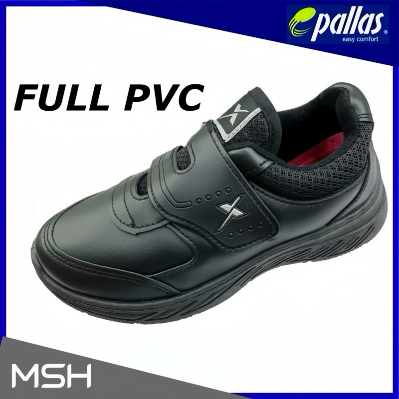 PALLAS FULL PVC Black School Shoes / kasut sekolah 022