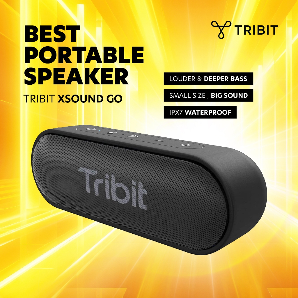 Tribit Xsound Go (2024 Upgraded Version) - 16W, Bluetooth Speaker 5.3, IPX7 Waterproof, 24 Hours Playtime, TWS Pairing