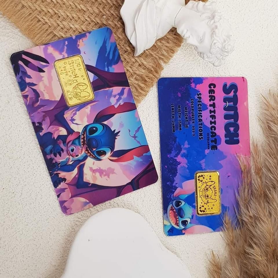 KEDAI EMAS ROSMERAH STITCH 999.9 GOLD BAR 1 GRAM 1克 金片 （999.9金）
