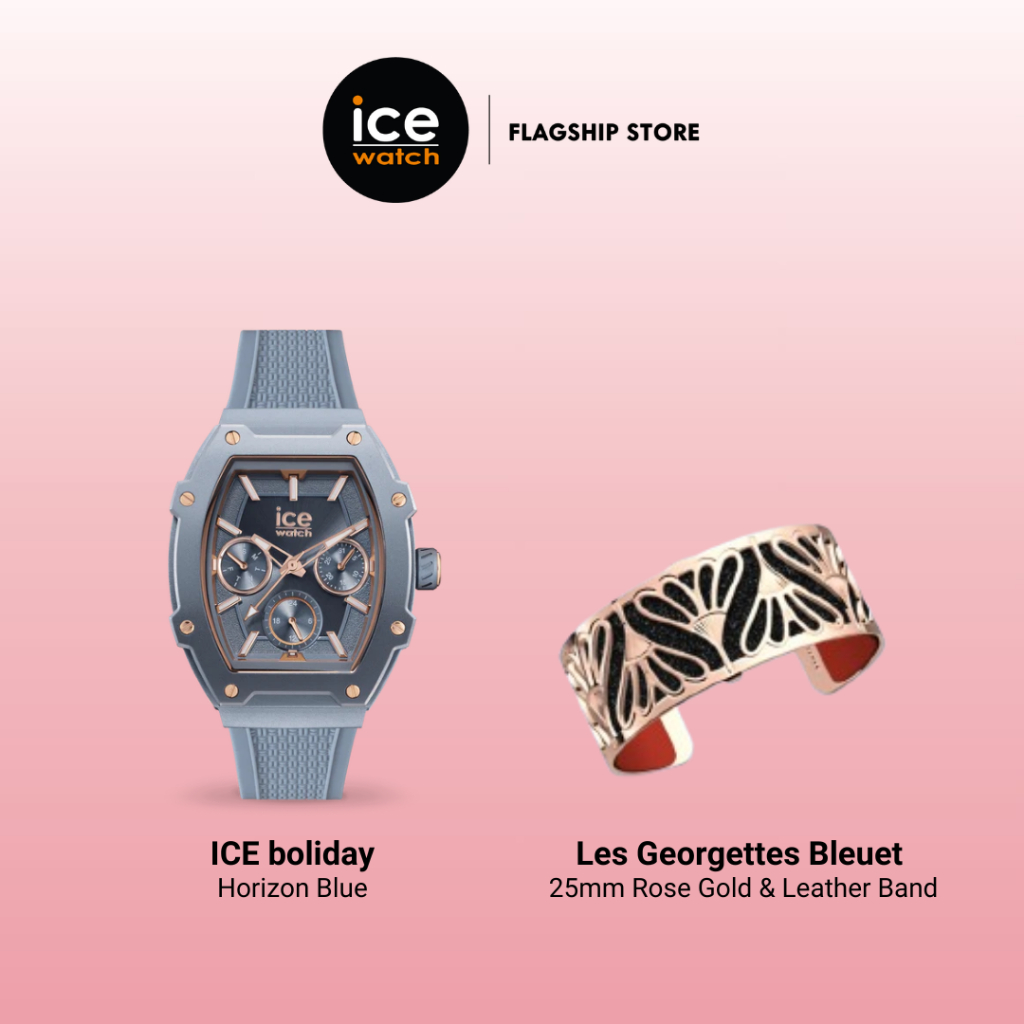 [Shopee Exclusive] Ice-Watch ICE boliday Horizon Blue + Les Georgettes Set