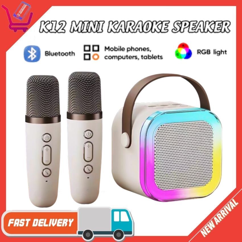 Wireless Karaoke Speaker With Mic Portable RGB Light Wireless Bluetooth Speaker With Microphone For Singing Karaoke