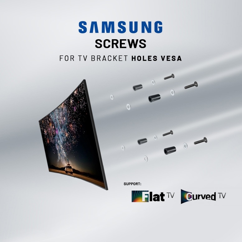 SAMSUNG SCREW M8 SET for TV Wall Mount Bracket Mounting Skru untuk Pengantung TV with Spacer / Adapter / Washer