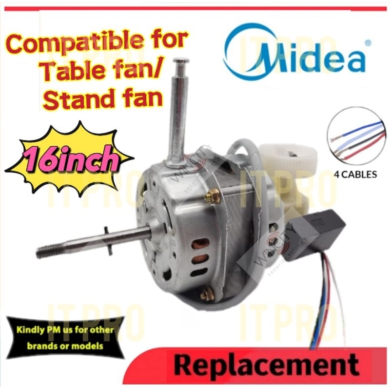PRO🏠Midea fan motor universal 16inch for Table Fan or stand fan only