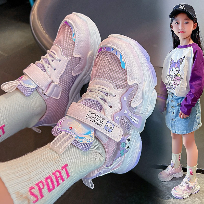 Kids Sport Girl Shoes kids girl shoes Kasut Budak Perempuan Shoe Gradient Color for Girls kasut