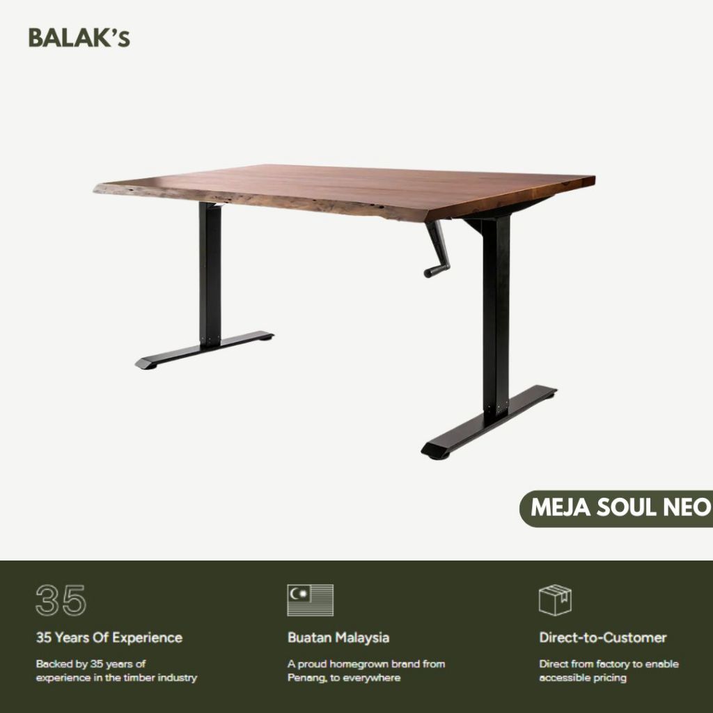 BALAK's Hand Crank Ergonomic Standing Soul Neo Adjustable Desk