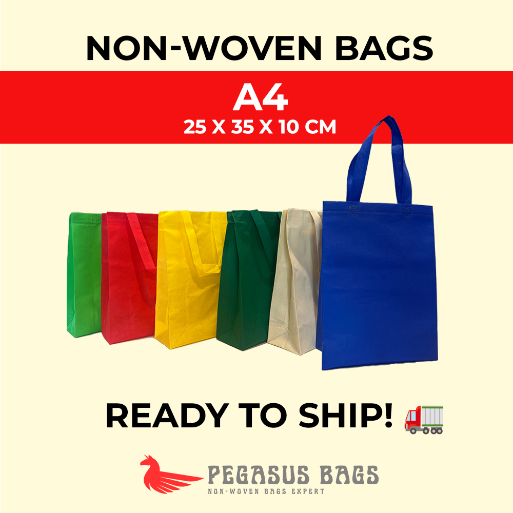 A4 SIZE / CHEAPEST NON WOVEN BAG IN SHOPEE GUARANTEED/ 25x35x10 / ECOBAG / REUSABLE / EVENT BAGS