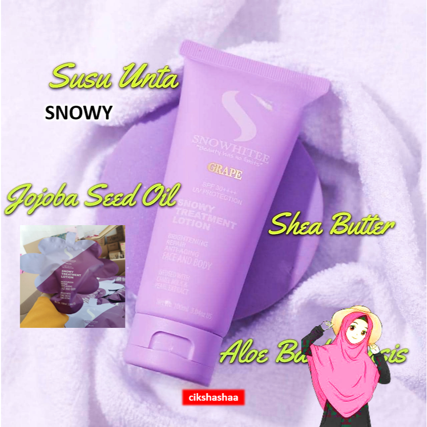 SNOWY Anggur - Treatment Lotion Camel milk - Losyen Viral !!  , Snowy - LOSYEN  Snow Whitee