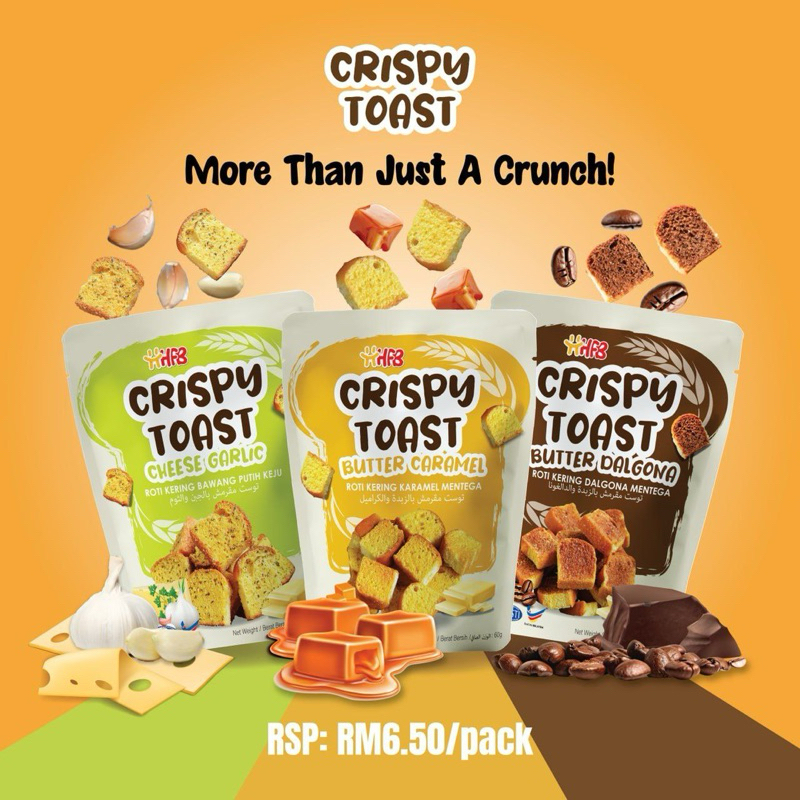 CRISPY TOAST 60g Cheese garlic Caramel