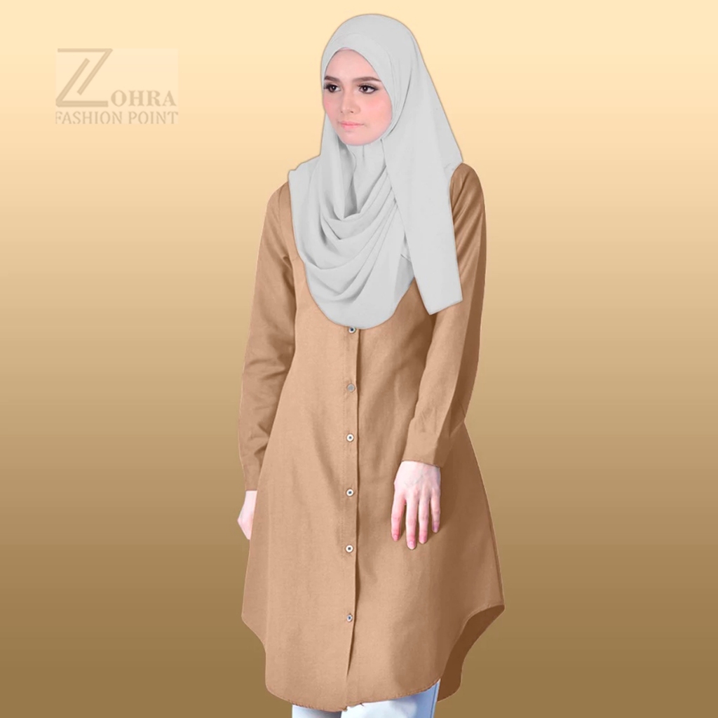 BLOUSE SIMPLE NEW DESIGN BLOUSE MUSLIMAH BLOUSE FRONT BUTTON – Era Taharah