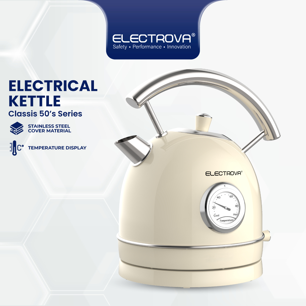 Electrova Classic 50's Series Stainless Steel Electric Kettle (1.8L)