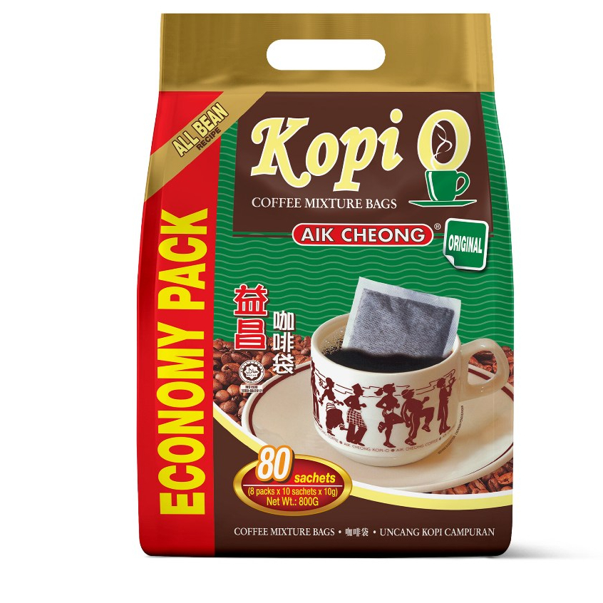 AIK CHEONG KOPI O (BAGS) ECONOMY PACK 80'S X 10G EXP:06/2026
