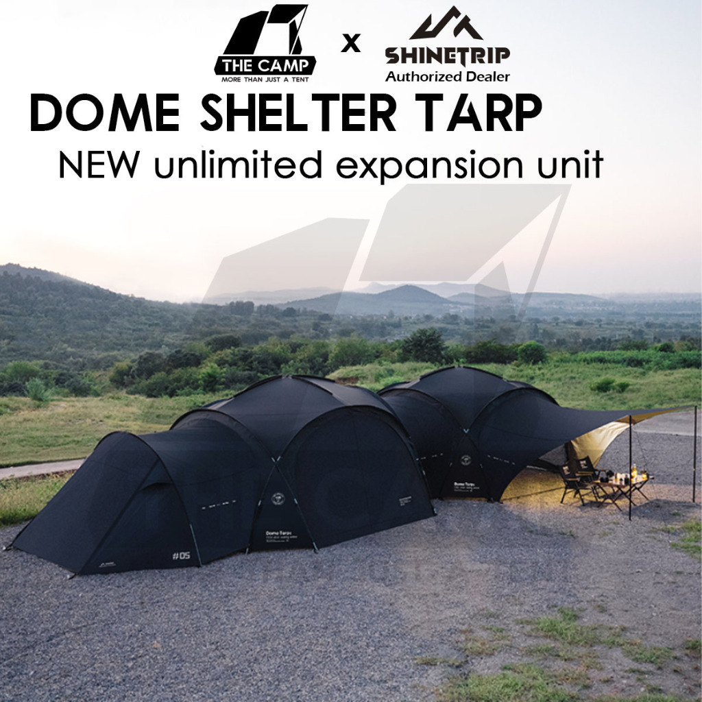 Shinetrip Dome Shelter Tarp PU3000 Silver Coated Black Optional Door Cloth Mesh Net Anti Mosquito Tent