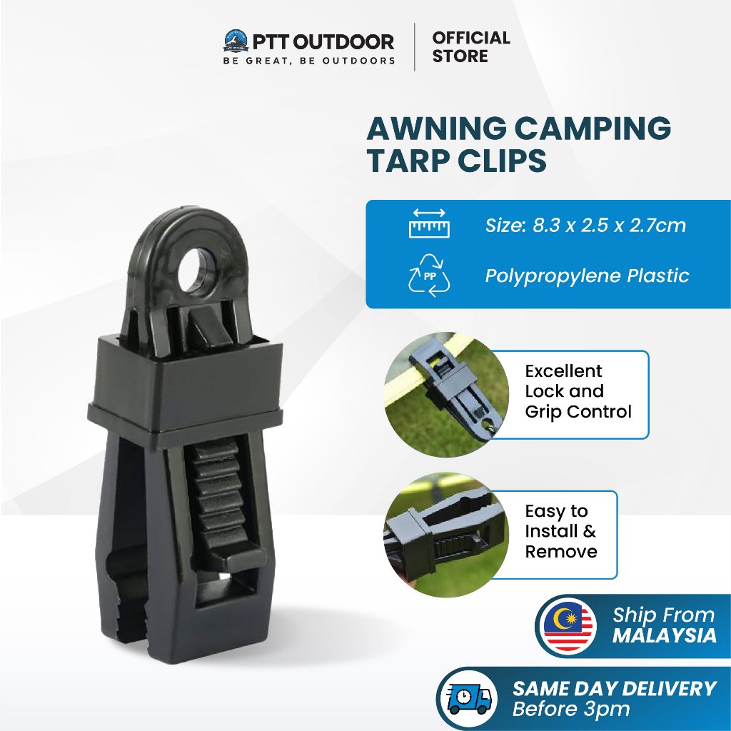 TAHAN Awning Camping Tarp Clips Snap Hangers Tent Tighten Clips Survival Tool AU