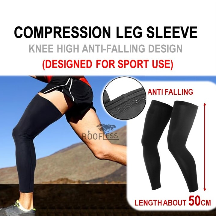 ROOFLESS Compression Socks Running Compression Tights Leg Sleeve Knee Brace Calf Compression Sleeve Running Tight