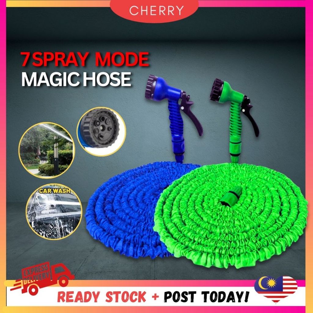 CHERRY Multifunction Expandable Magic Hose 25FT-100FT Garden Water Hose Getah Paip