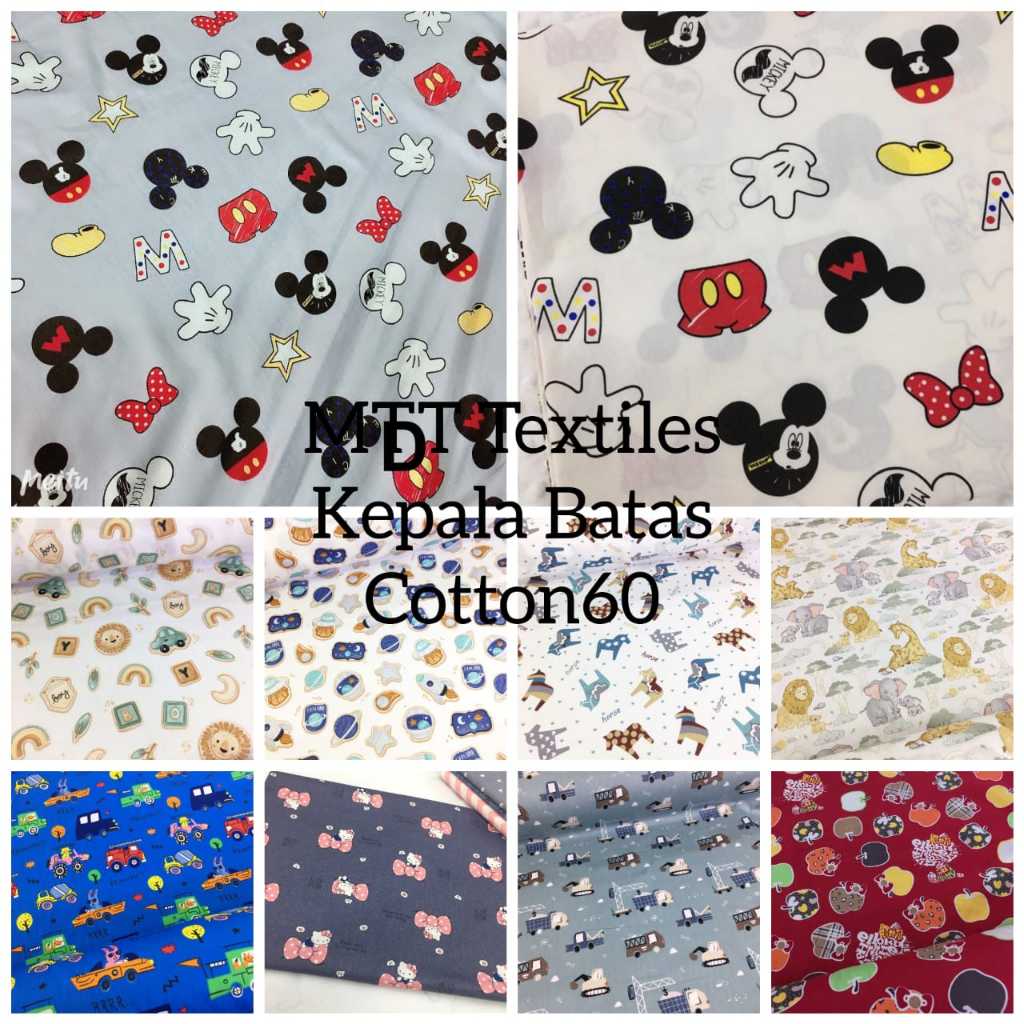 Twill Cotton 60" / Comb Cotton 60'' /Kain Cotton Bidang60'''/*2