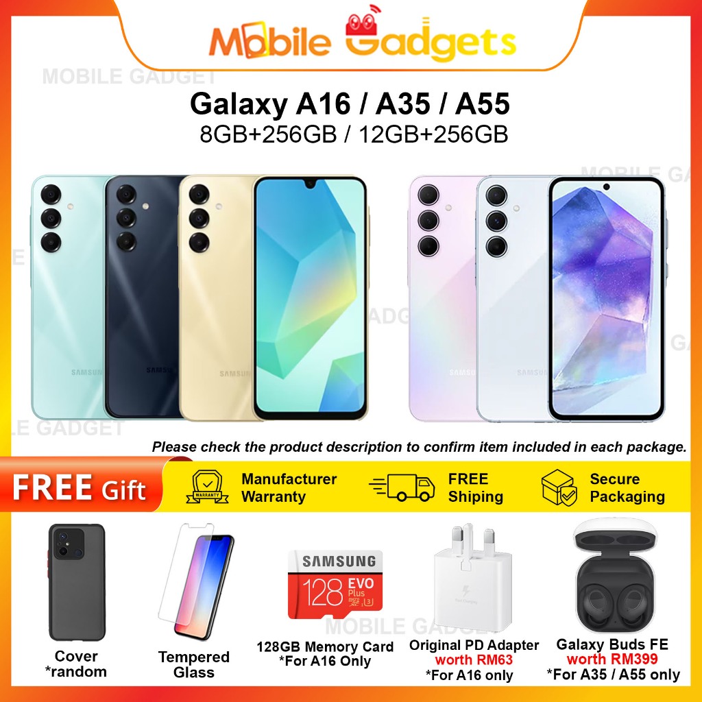 Samsung Galaxy A55 5G / Galaxy A35 5G / Galaxy A16 5G | 1 Year Samsung Warranty