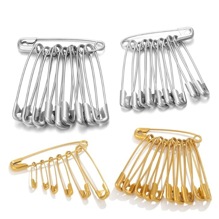 10pcs High Quality Safety Pin 20mm, 28mm, 54mm / Pin Keselamatan / 扣针