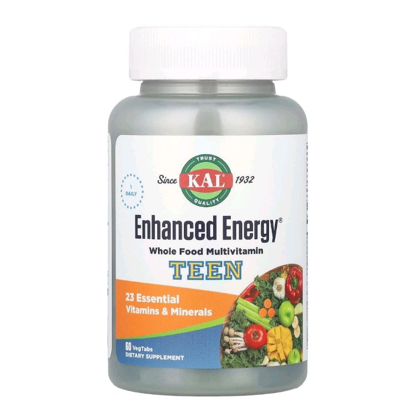 KAL ~Enhanced Energy®, Teen, Multivitamin, 60 VegTabs