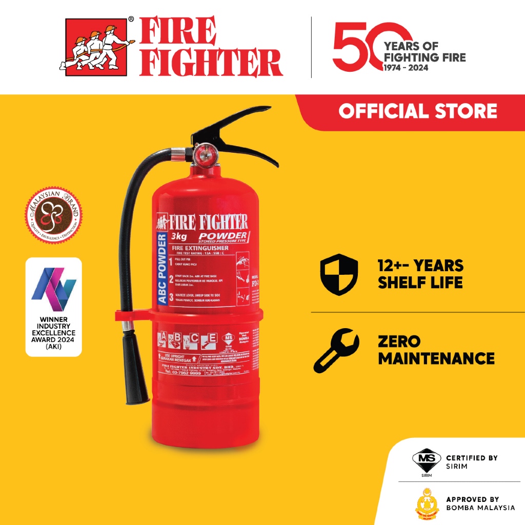 Fire Fighter Portable Fire Extinguisher (3kg) Best for Home