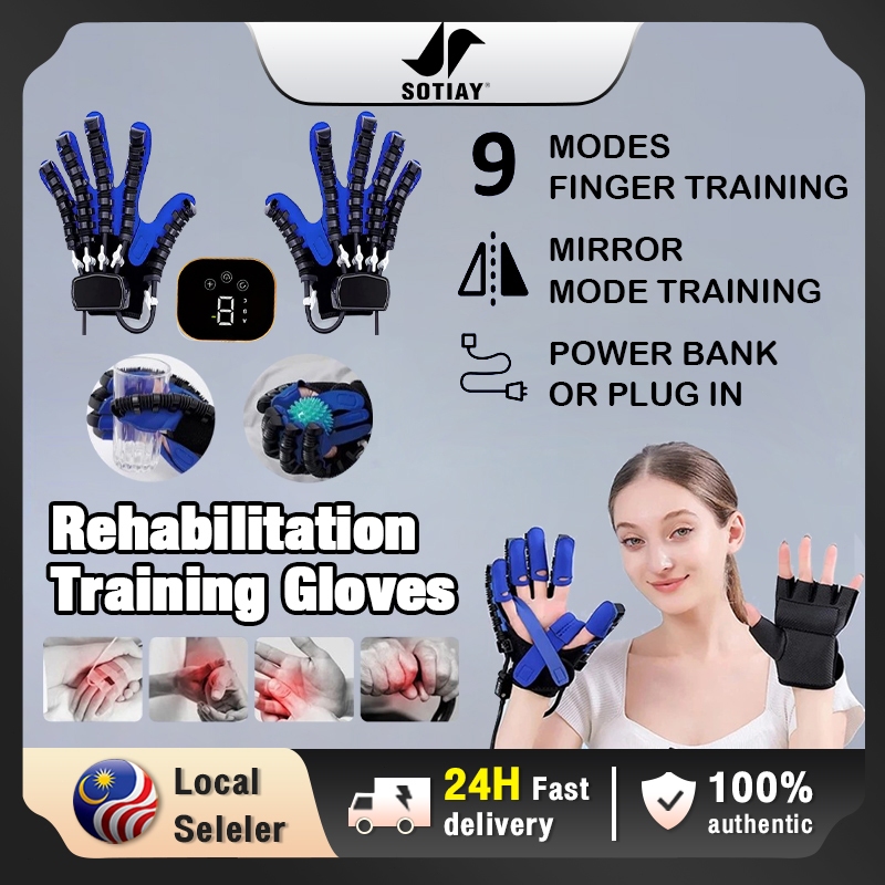 Rehabilitation Robot Gloves Hemiplegia Stroke Therapy Glove Hand Function Recovery Mirror Gloves Finger Exerc