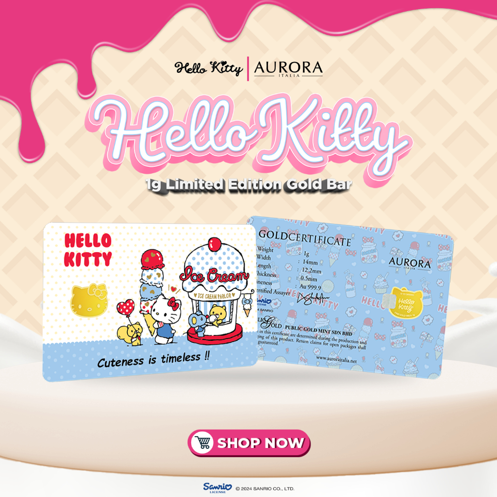 SANRIO X AURORA ITALIA (1g) 999.9 Hello Kitty Ice Cream Limited Edition&hellip;