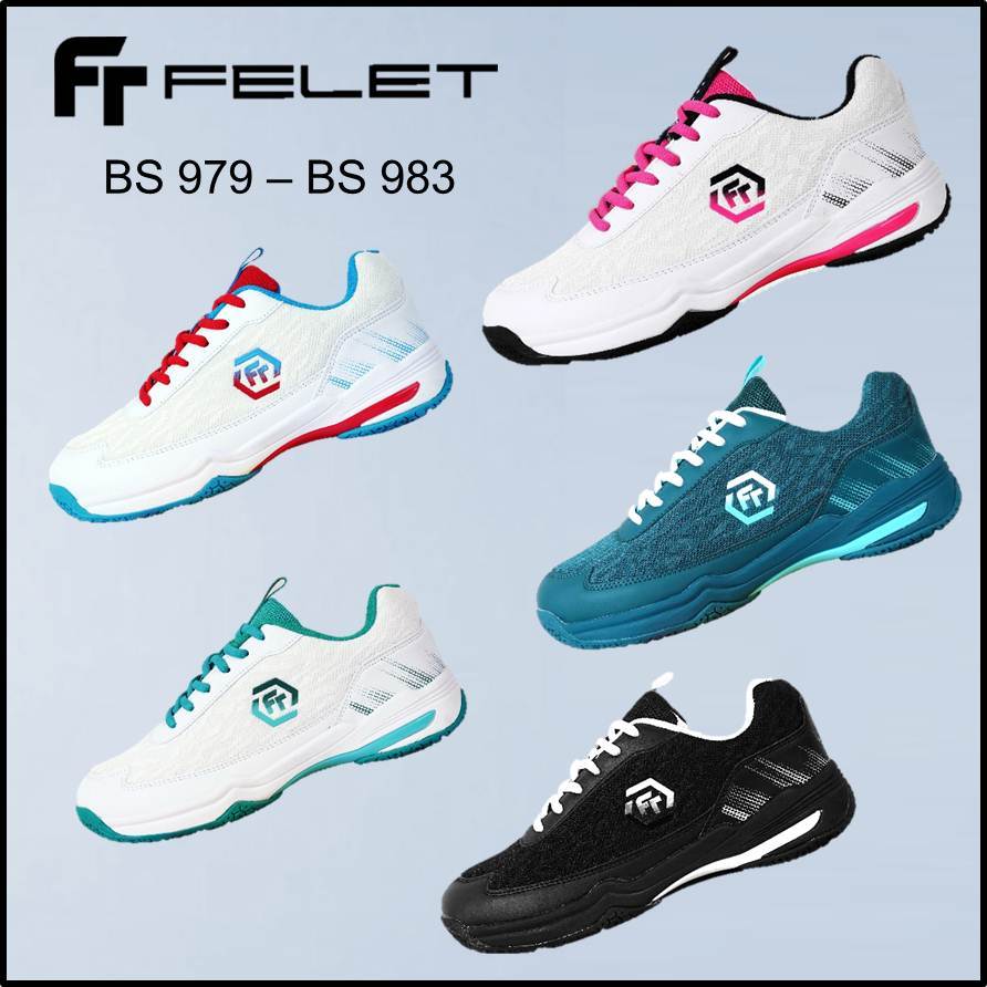 FELET Badminton Shoes BS 979 / BS 980 / BS 981 / BS 982 / BS 983 (100% Original)