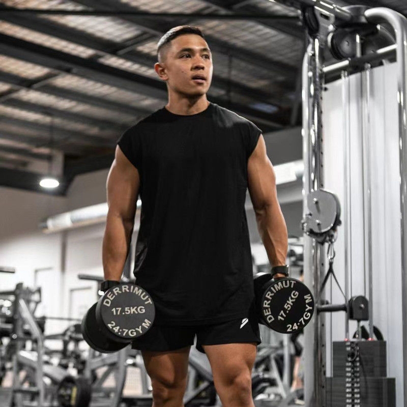 Dri Fit Singlet Lelaki For Men Gym Shirt Sleeveless Gym Singlet Men Breathable Muscle Sport Tank Top Men Running Singlet