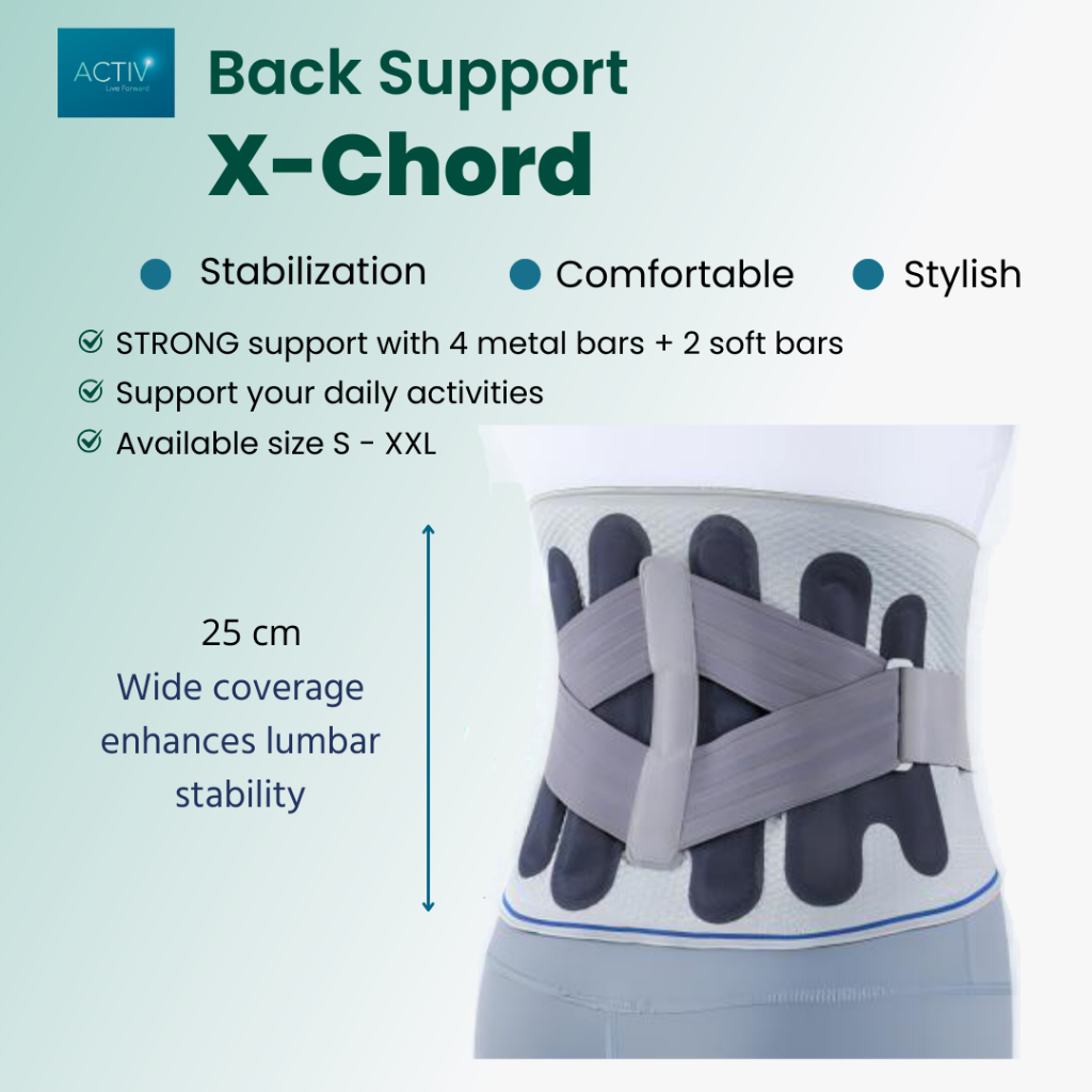 Corset ACTIV X-Chord Back Support strong quality metal fabric lumbar protective gear modern lower sports premium korset