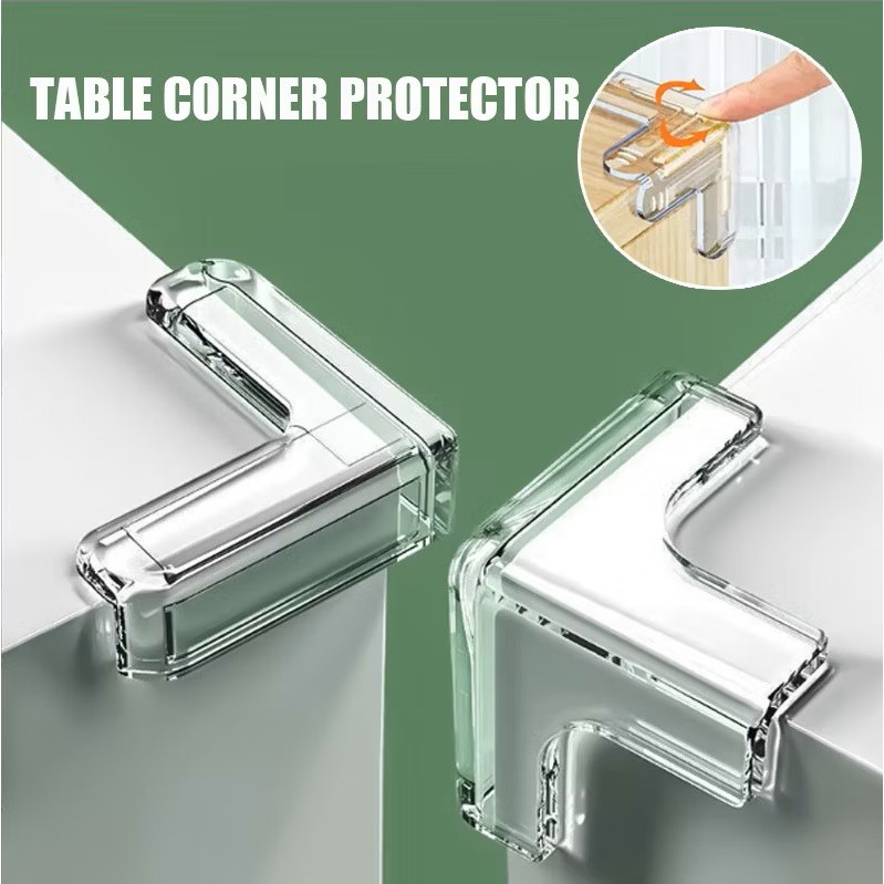 Getah Lembut Pencegahan Bumper Keselamatan Sudut Soft Transparent PVC Rubber Bumper Edge Corner