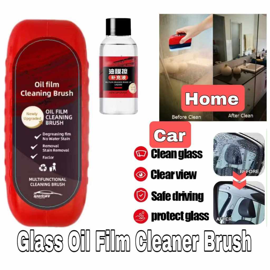 GLASS OIL FILM CLEANING BRUSH Stain mirror windscreen remover axia alza bezza myvi viva saga persona wira bathroom 2025