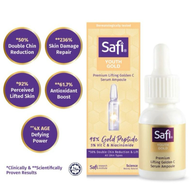 SAFI Youth Gold Premium Lifting Golden C Serum Amp 15ml