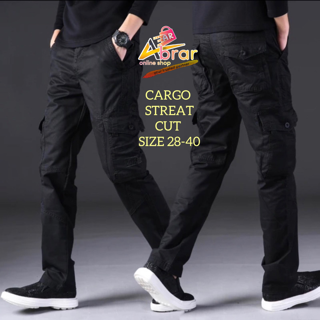 Kargo Slack 6 Poket Kain Tebal Cargo Pant Multi Pocket Seluar Kerja ??? cutting straight cut