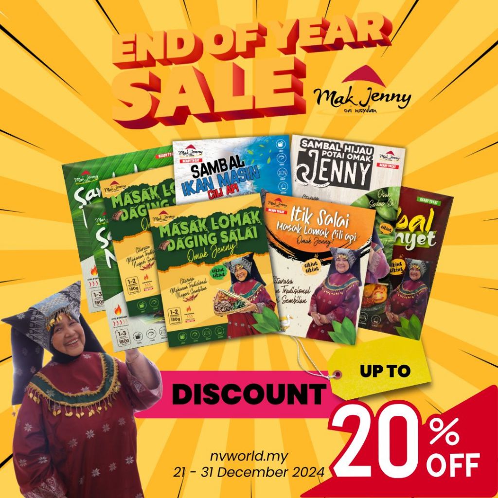 PROMO Sambal Omak Jenny | Sambal Petai Hijau | Citarasa N9 perasa masak lemak daging salai | Rendang | Sambal Petai