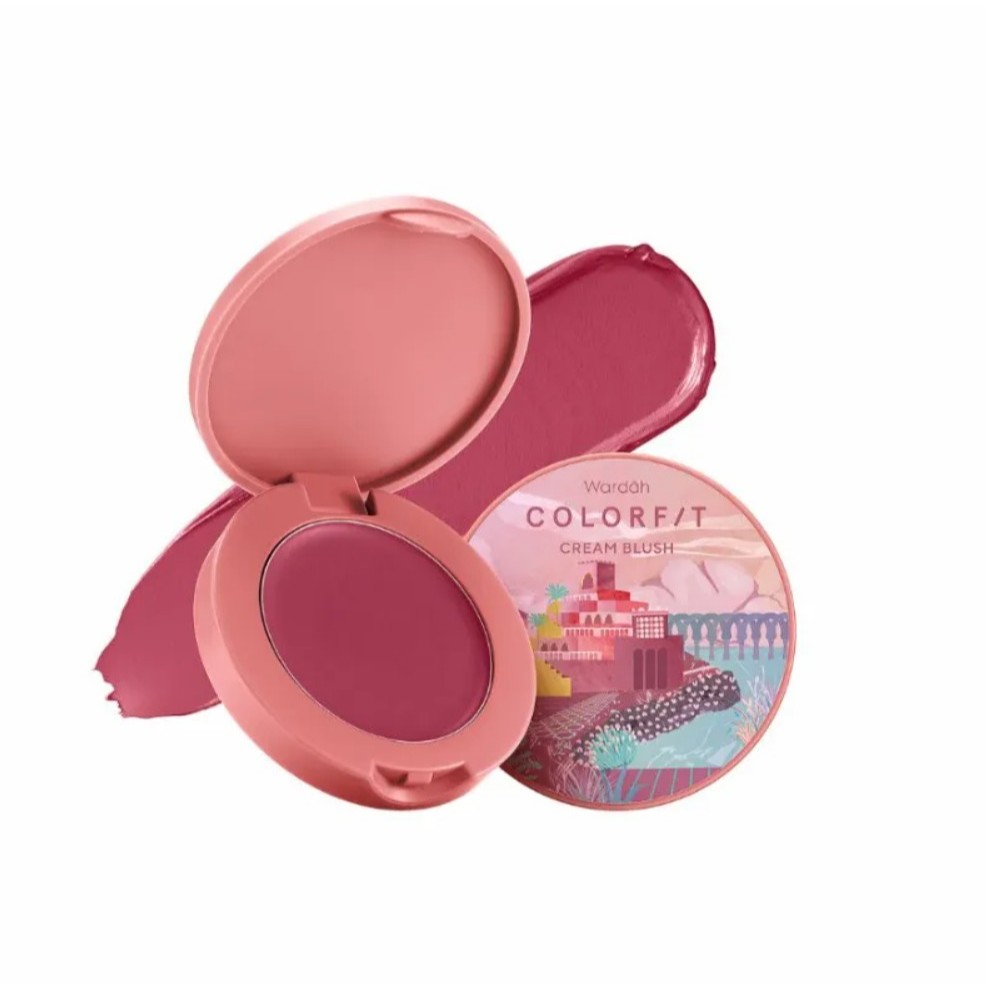 Wardah Colorfit Cream Blush 3g Cream Blusher - 05 Peaceful Plum
