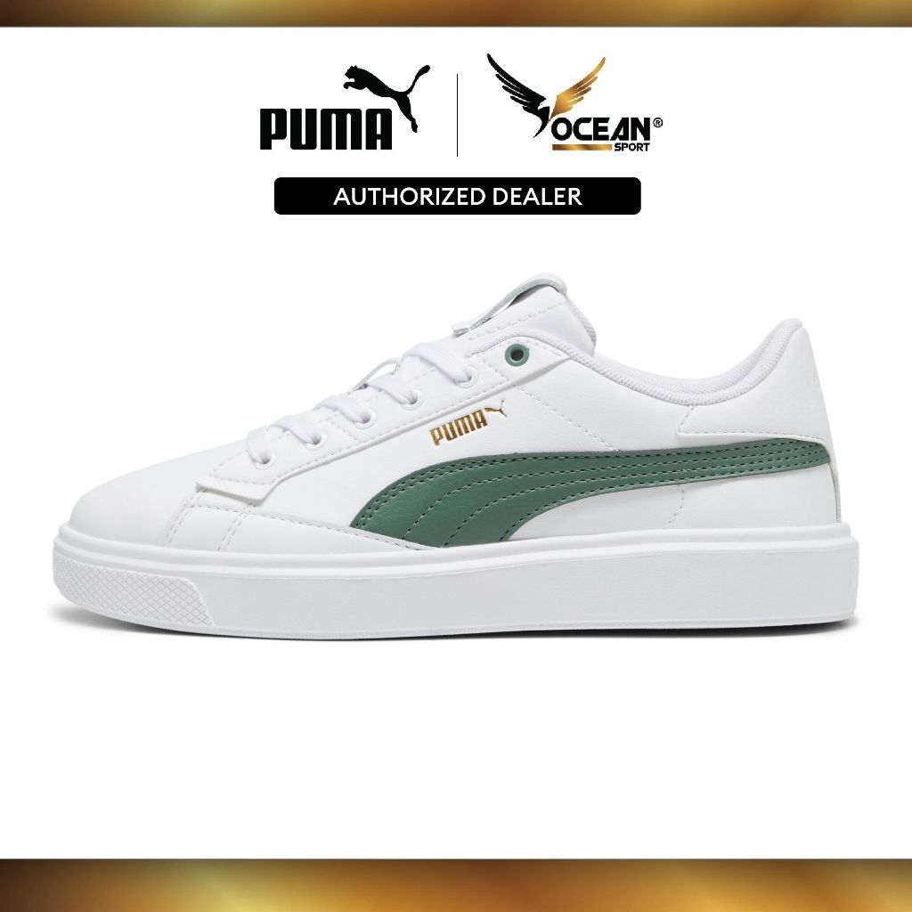 PUMA Lajla Lthr Wns White Women Sneakers-Eucalyptus 39064304