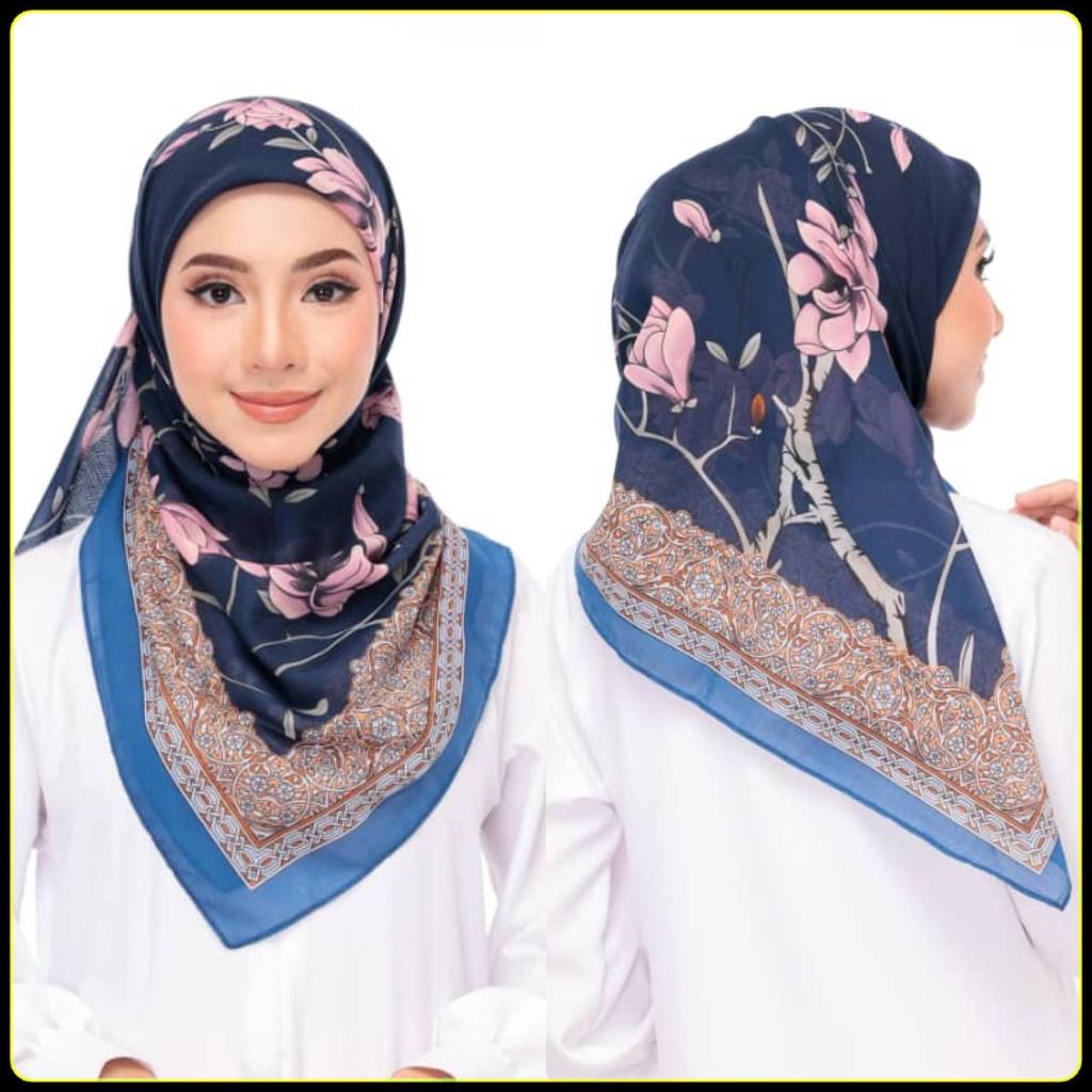 Tudung Bawal Premium Printed Cotton Bidang 45